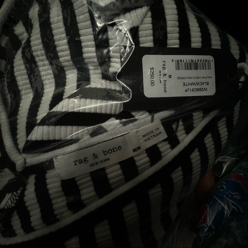 rag & bone striped black white rib knit dress - Picture 8 of 12